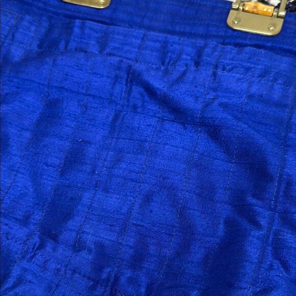 Vibrant Blue and Green Embroidered Crossbody Bag - Picture 5 of 8